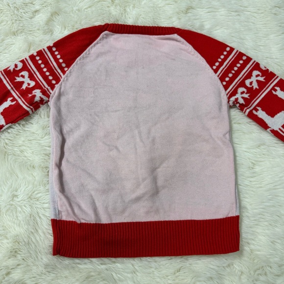 Girls Christmas Llama Holiday Sweater - Picture 3 of 6